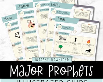 Major Prophets Illustrated Bible Study Cheat Sheet (Digital Download)