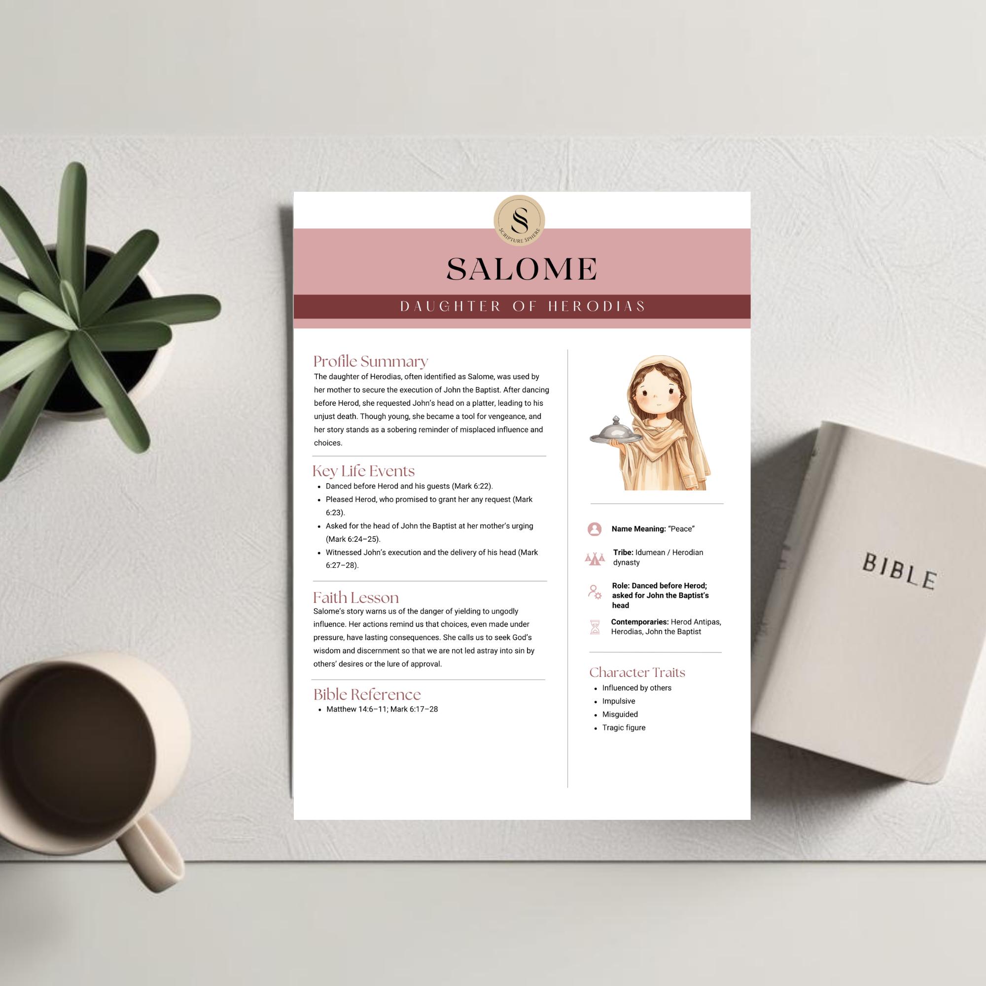 60 Women of the Bible Study Guide PDF | Printable Bible Characters ...