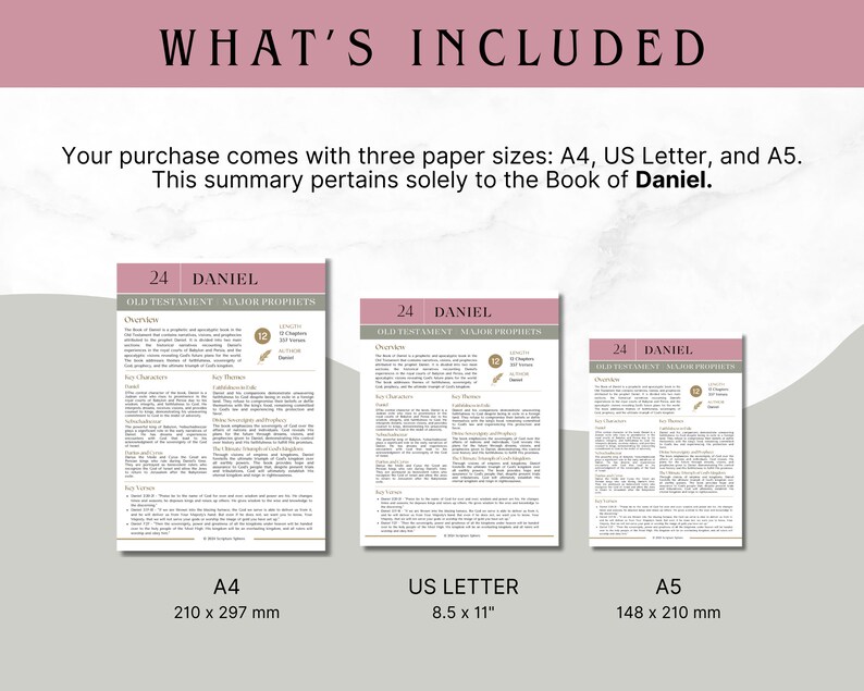 Daniel Scripture Template Daniel Bible Summary Printable Sheet | Old Testament Summary ...
