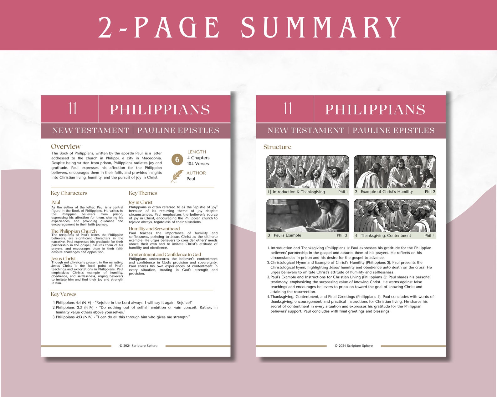 Philippians Bible Study Printable Cheat Sheet | Bible Summary | Christian Digital Bible Study ...
