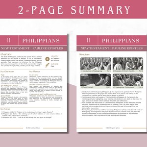 Philippians Bible Study Printable Cheat Sheet | Bible Summary | Christian Digital Bible Study ...