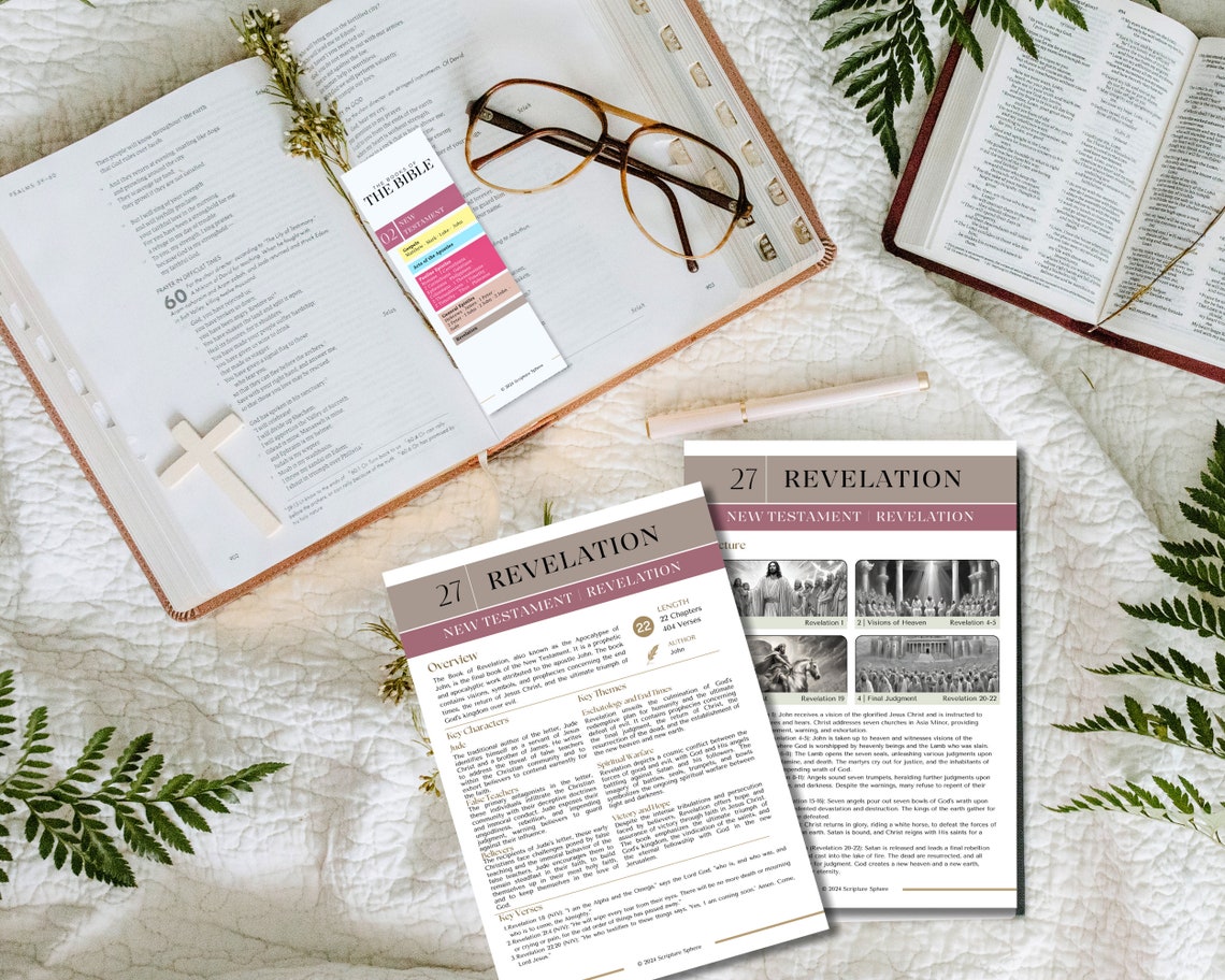 Book of Revelation Bible Study Guide | Printable Cheat Sheet & Bookmark ...