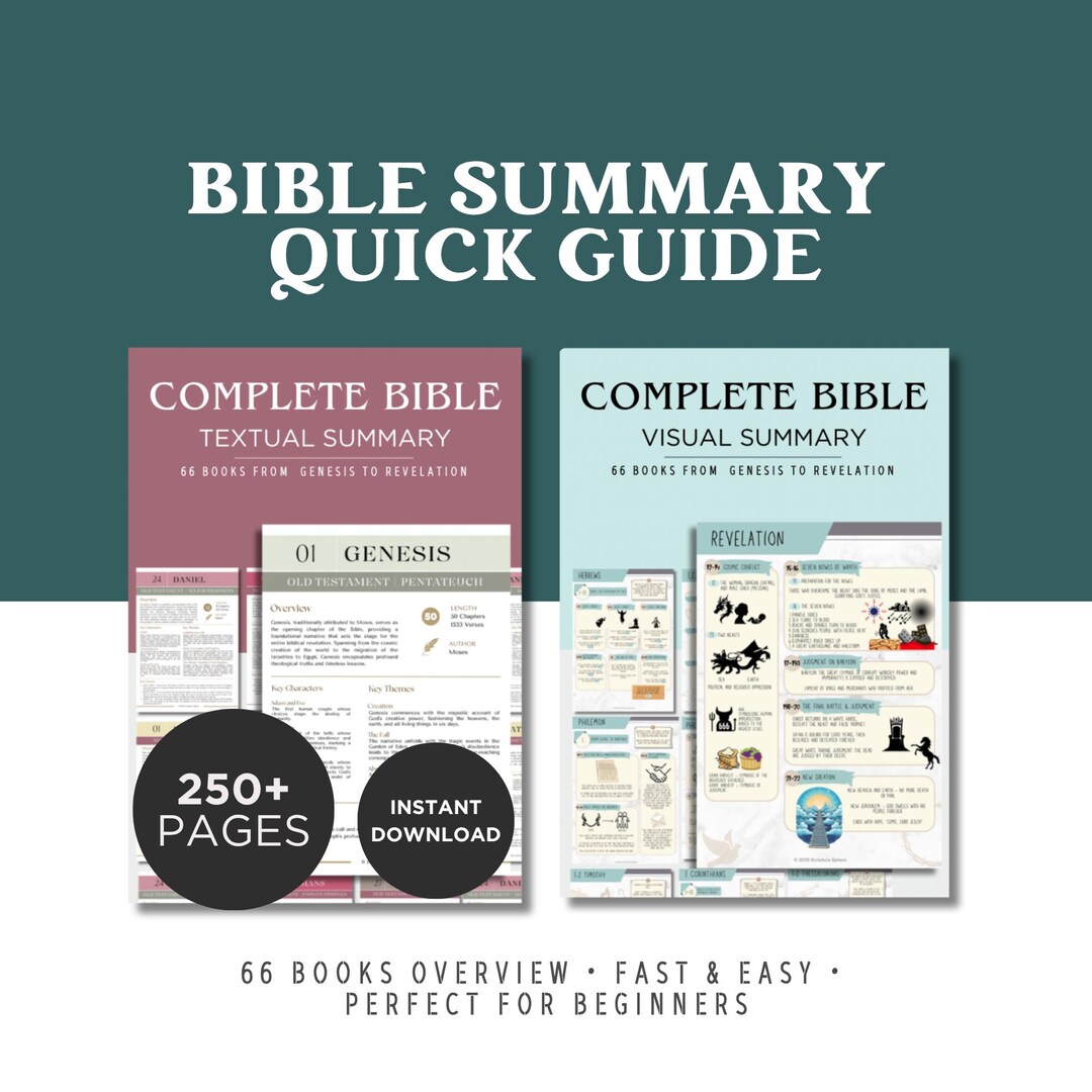 Bible Summary Quick Guide | 66 Books Overview for Beginners | Old & New ...