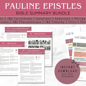 Pauline Epistles Bible Study Bundle: New Testament Summary (Digital Download)