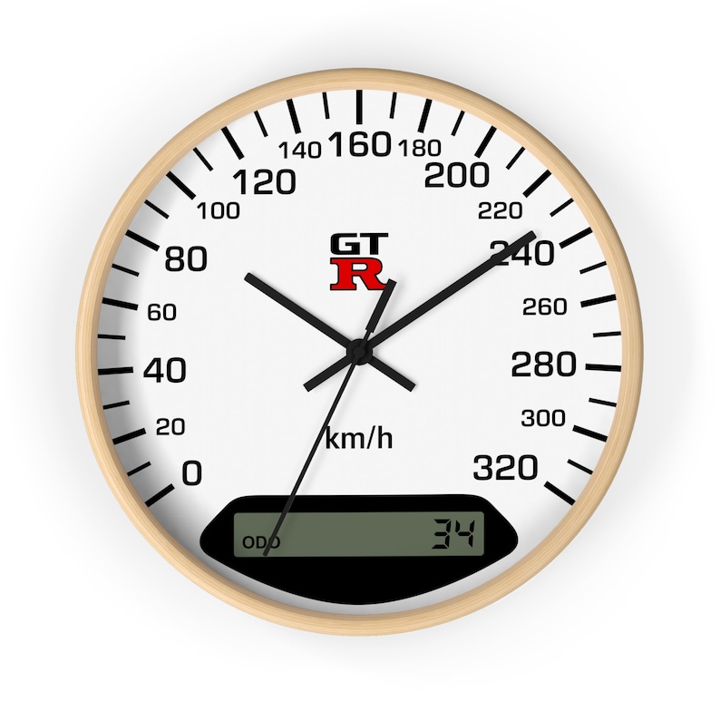 Nissan Inspired Skyline GT-R R34 Speedometer Design Wall Clock - Etsy