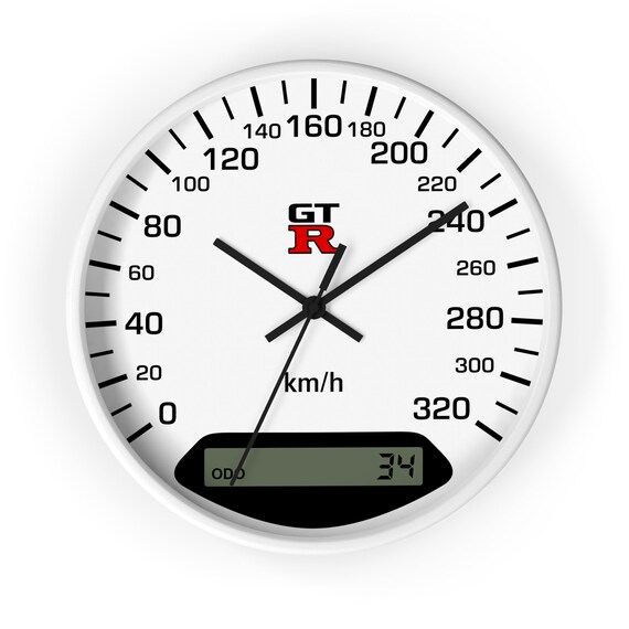 Nissan Inspired Skyline GT-R R34 Speedometer Design Wall Clock