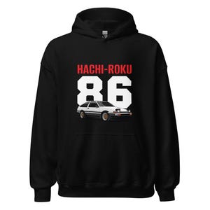 Sudadera unisex con capucha de anime Hachi Roku Trueno AE86 Corolla Initial-D: regalo para fanáticos de AE86