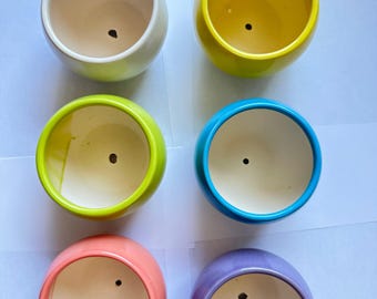 Juego de 6 macetas de cerámica