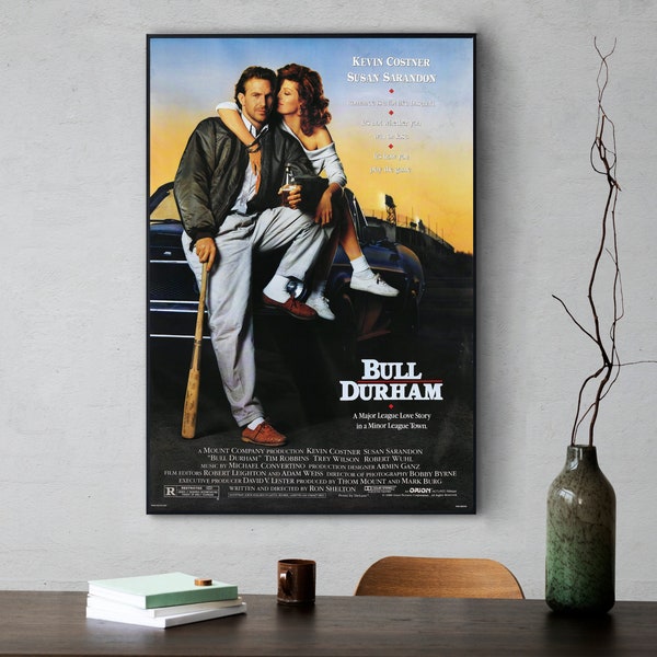 Bull Durham movie Poster, High Quality Canvas Poster, Holiday gifts