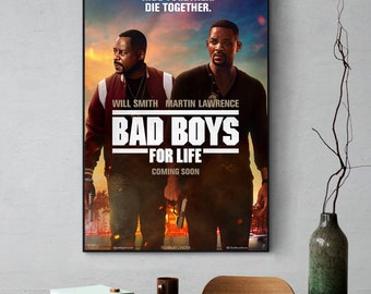 Bad Boys for Life Movie Poster, High Quality Canvas Poster, Holiday gifts