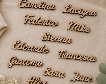 Elegant Place Cards – Personalized Wooden Wedding Place Cards – Wedding Table Guest Names – Name Place Settings – Wedding Decor