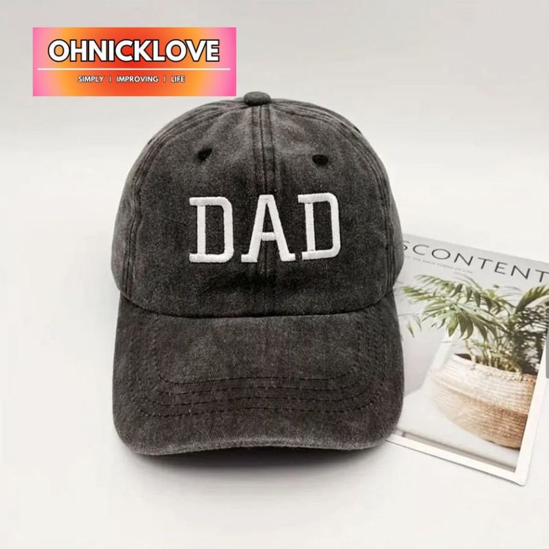 MOM DAD MINI Family Caps, Baseball Cap in grey washed, Outdoor Cap T Dad