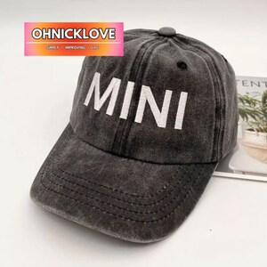 MOM DAD MINI Family Caps, Baseball Cap in grey washed, Outdoor Cap T Mini (Kid)