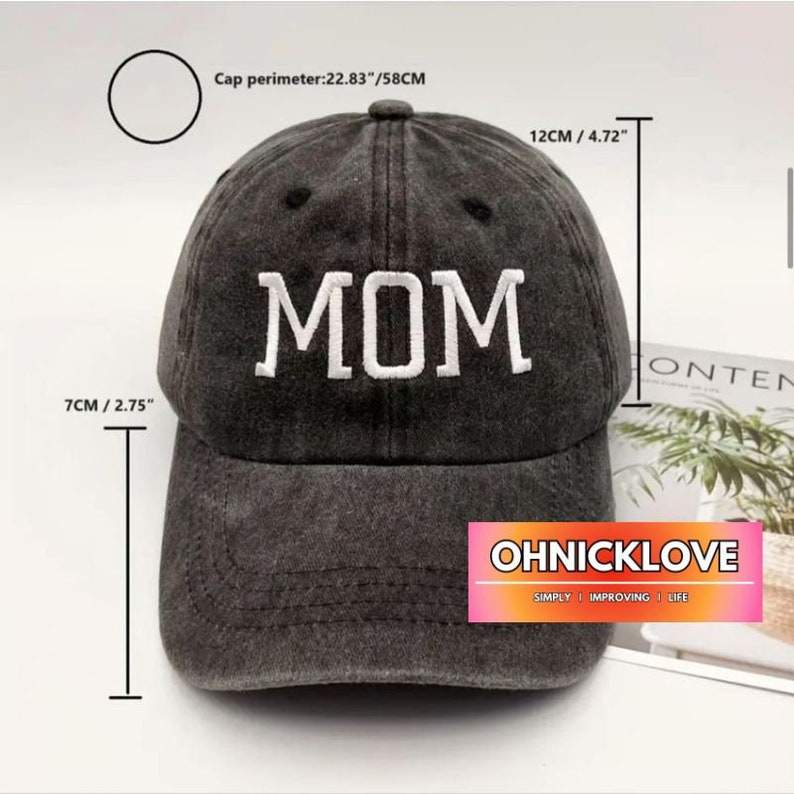 MOM DAD MINI Family Caps, Baseball Cap in grey washed, Outdoor Cap T image 5