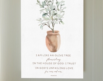 Aber ich bin wie ein Olivenbaum, der im Haus Gottes blht - Psalm 52: 8 |  Schrift svg | Bibel Vers svg | Schrift Zitat Wandkunst - Etsy.de
