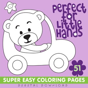51 Printable easy coloring pages for kids, toddlers, preschoolers, Coloring Book Coloring Page Preschool Kindergarten Homeschool Printables