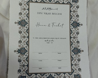 Dini Nikah Belgesi | Imam Nikah Belgesi | Nikkah certificate