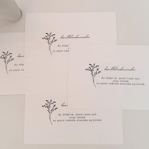 Marque-places Ramadan | Cartes Sofra du Ramadan | Cartes de table pour l'Iftar | Décoration de table élégante en lot de 4