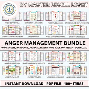Anger Management Bundle for Teens and Adults. A Look Inside Your Brain. Self-Help Therapy Workbook. CBT. Behavior Management. Coping Skills