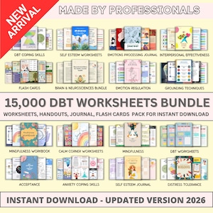 DBT mega Bundle. Dialectical Behavior Therapy. Distress Tolerant Skills. Mindfulness Skills. Therapist Resources. Client Tools. Workbooks