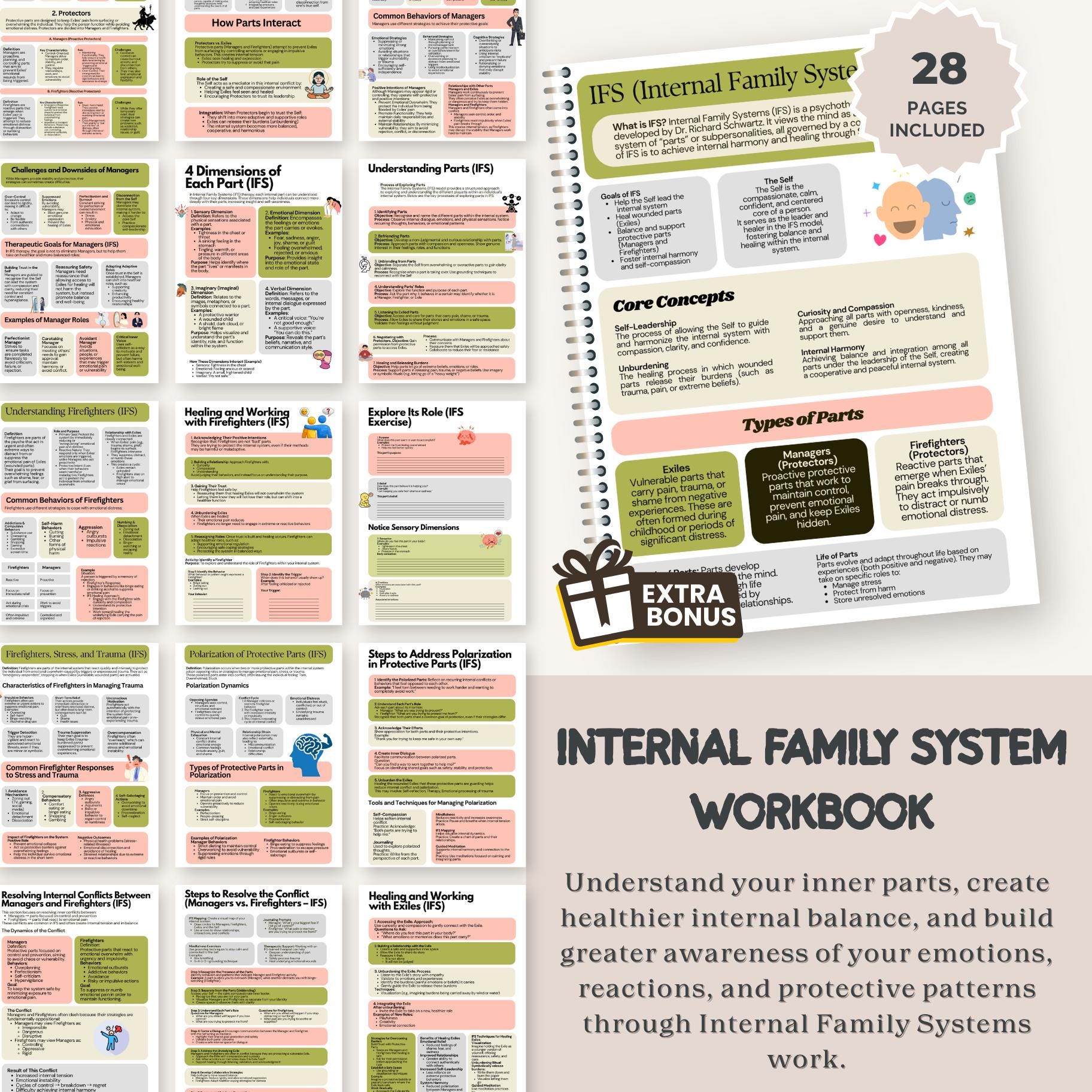 Teen Therapy Worksheet Bundle for Kids & Teen Life Skills Workbook CBT ...
