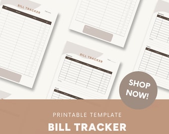 Bill Tracker Budgeting Tool | Bill Reminder Spreadsheet | Track your bills | Financial planner