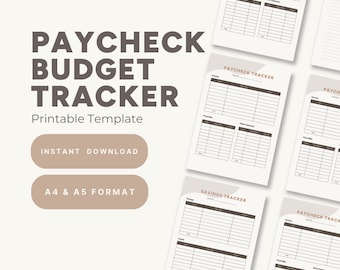 Paycheck Budget Tracker: Bill & Income Spreadsheet (PDF)