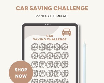Car Saving Challenge: Printable Money Saving Game (PDF Download)