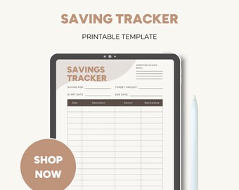 Savings Goal Tracker: A4 Printable, Savings Challenge (PDF)