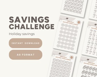 Holiday Savings challenge kit | Save money for your vacation | Cash Stuffing | A6 binder