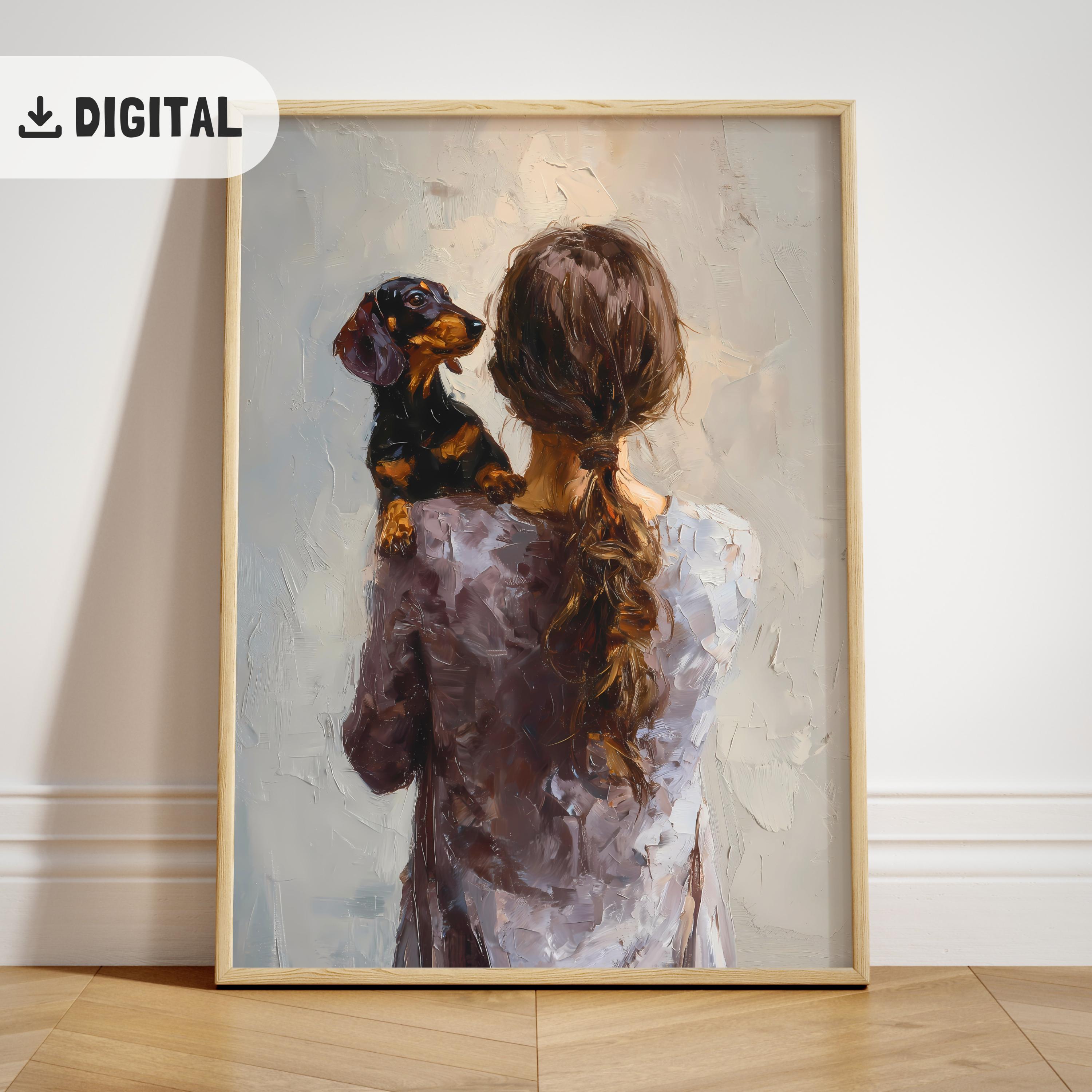 Vintage Dachshund Painting - Etsy