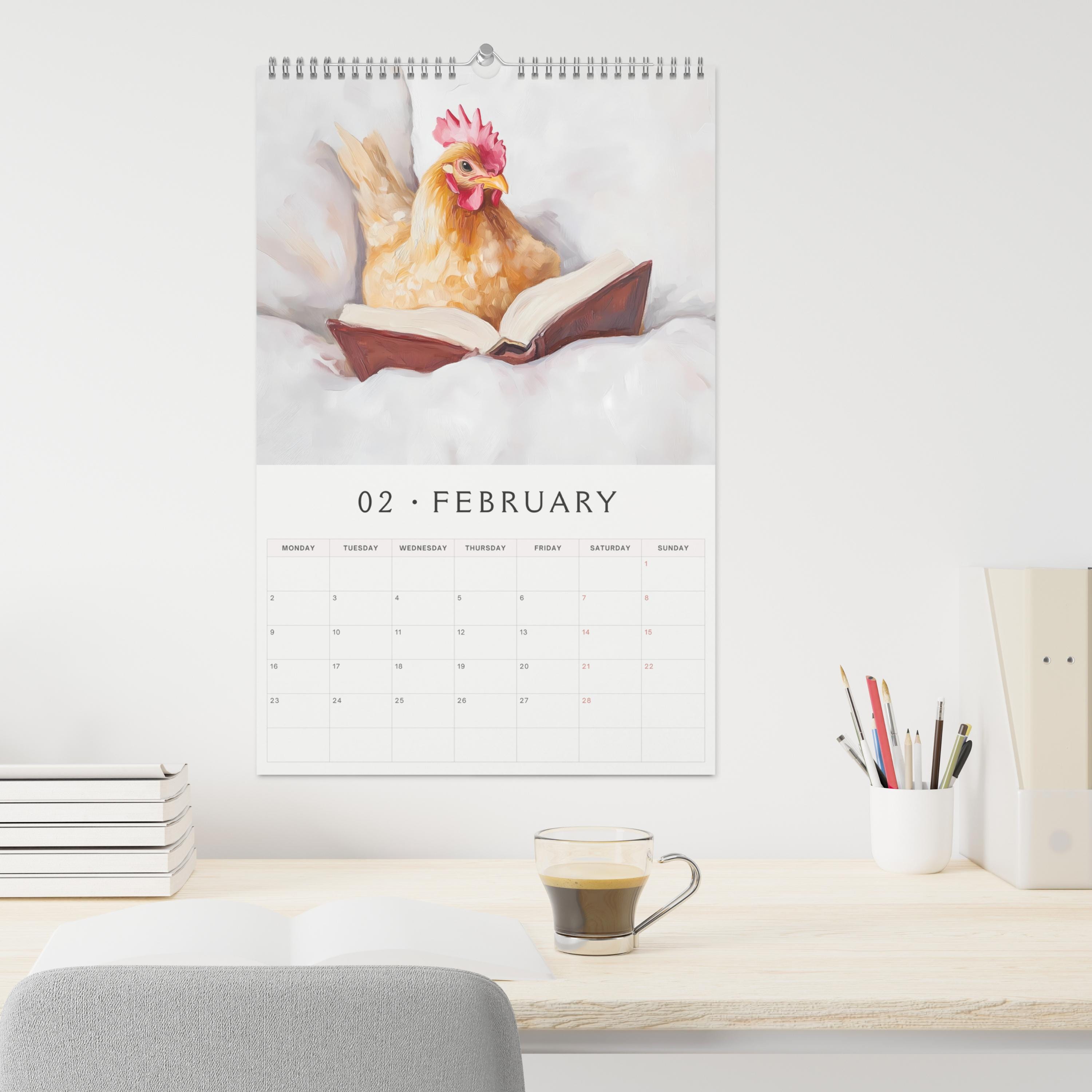 Calendario 2026 Da Parete Con Gufi Medievali Fantasy: Organizzati Con Stile!