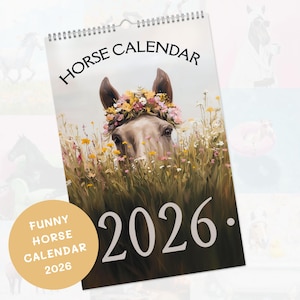 Carousel Calendars Agenda 2026 Motif Chevaux Format A5