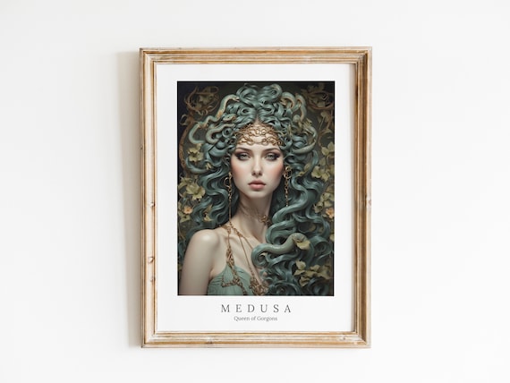 Medusa Art Print – Gorgon Queen, Greek Mythology (Digital Download)