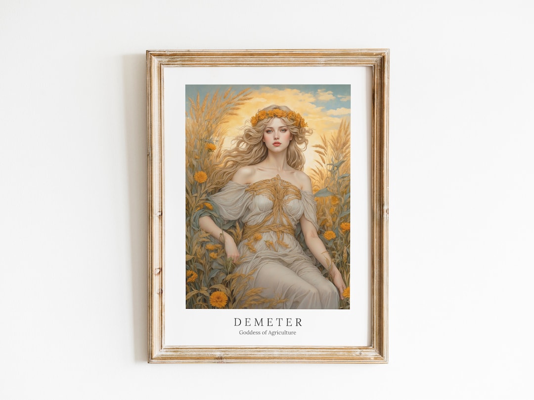 Demeter Goddess Art Print – Greek Mythology, Altar Decor (PDF & JPEG ...