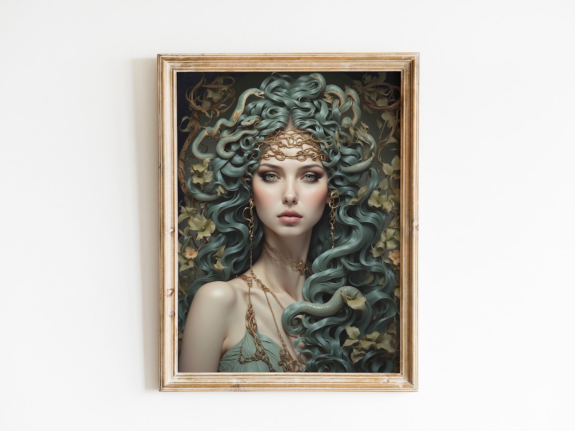 Medusa Art Print – Gorgon Queen, Greek Mythology (digital Download) - Etsy