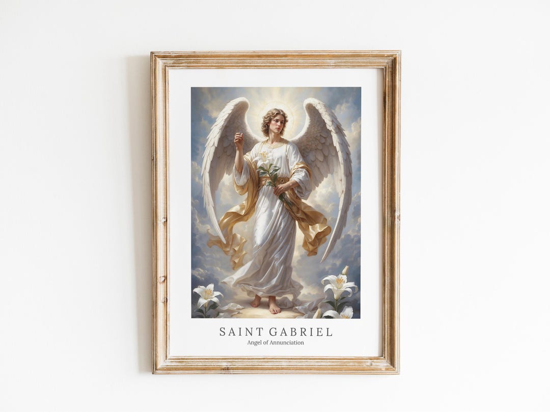 Archangel Gabriel Digital Art - Saint Gabriel, Angel of Annunciation ...