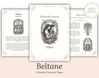 Páginas do Grimório dos Rituais de Beltane – Livro das Sombras Pagão (PDF)