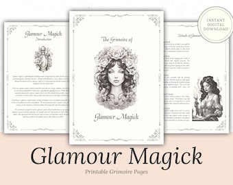 Glamour Magick - Grimoire Pages - Beauty Magick - Beauty Spells - Witchcraft - Book Of Shadows - Printable - Digital Book of Shadows