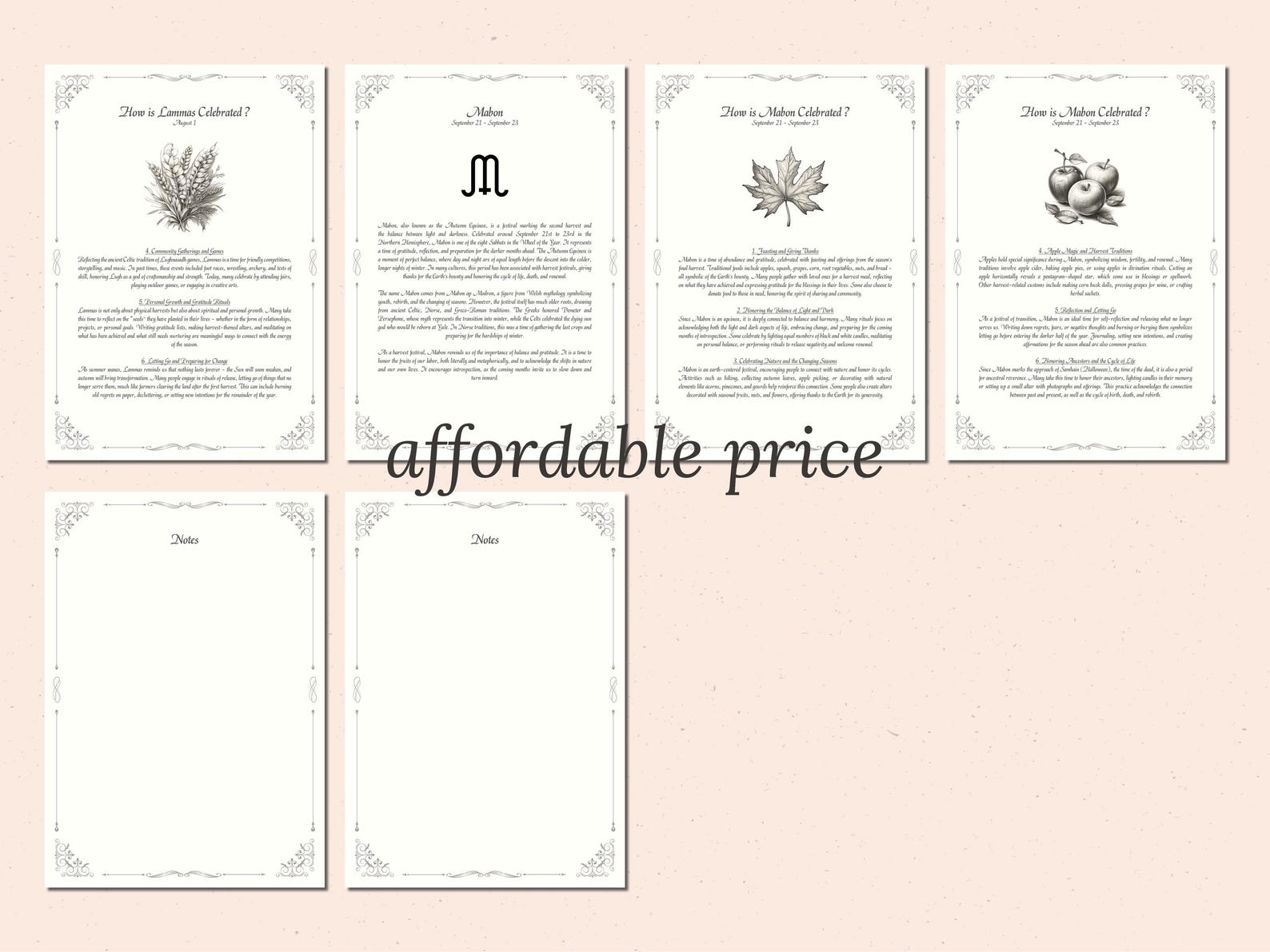 Wheel of the Year - Rituals and Ceremonies, Printable Grimoire Pages ...