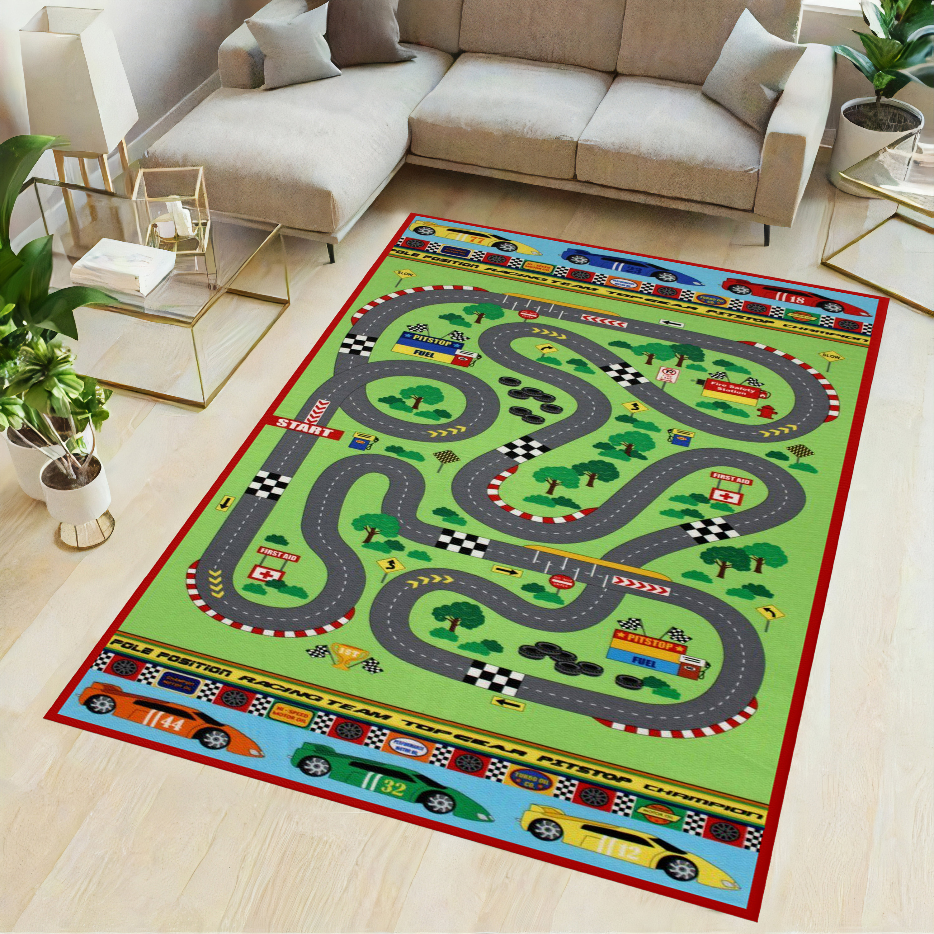 Race Tracking Rug, Race Track Rug, Road Rug, Car Rug, Traffic Rug ...