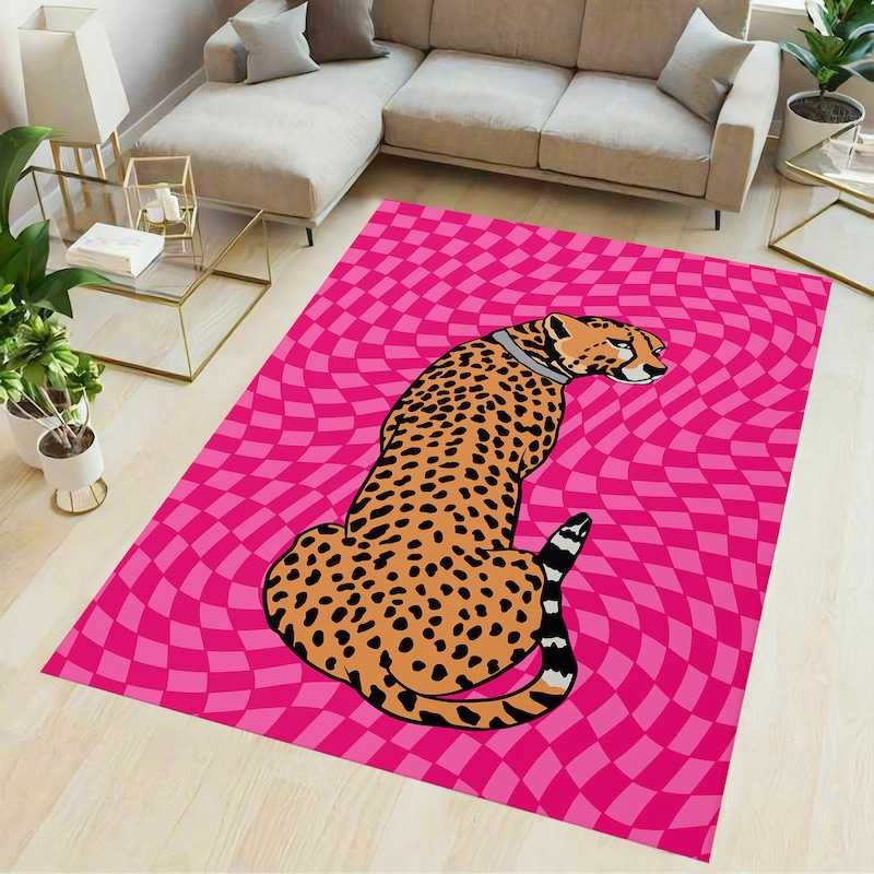 Pink Animal Rug - Etsy