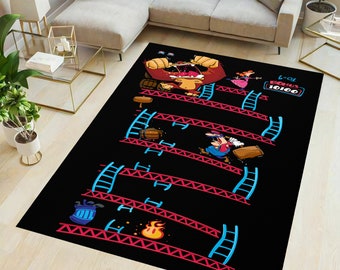 Video Game Rug: Arcade Room Decor, Non-slip Cotton Sole - Etsy Canada