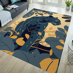 Tiger rug, animal rug, jungle theme area rug, modern rug, area rug, exotic animal print carpet, tiger carpet, animal carpet, safari rug