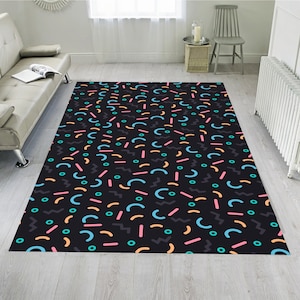 Arcade rug, arcade area rug, gift for gamer, modern rug, popular rug, soft rug, trendy rug, gamer rug, game room rug, teen room rug