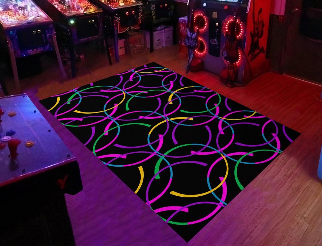 Arcade Rug, Arcade Saloon Rug, Home Arcade Decor, Arcade Room Rug ...