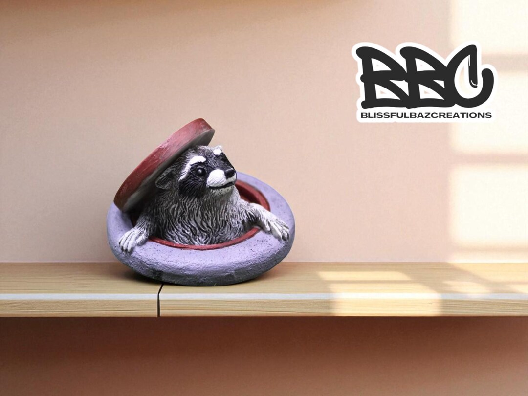 Mini Raccoon Mini Raccoon Figurine | Cute Resin Animal Ornament | Garden Miniature ...