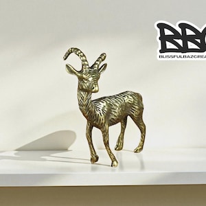 Miniature Elephant Brass Figurine | Antique Animal Decor | Tea Pet Statue | Unique Desk Ornament | Home Decoration Accessory
