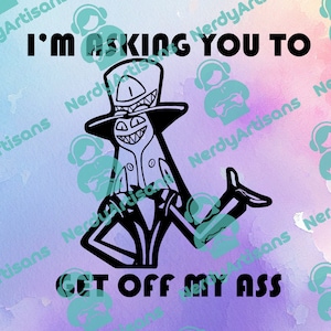 Hazbin Hotel Inspired - Sir Pentious Bumper Sticker Combo Vinyl Decal Sticker