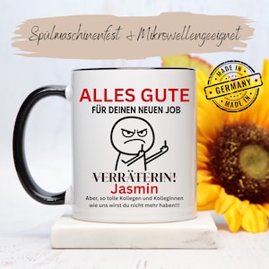 Farewell gift for colleagues, job change mug - traitor colleague, farewell gift, personalized work colleagues, office